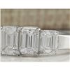 Image 2 : 3.50 CTW Natural Diamond Ring 14k Solid White Gold
