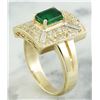 Image 3 : 2.40 CTW Emerald 14K Yellow Gold Diamond Ring