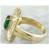 Image 6 : 2.40 CTW Emerald 14K Yellow Gold Diamond Ring