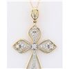 Image 1 : 0.70 CTW Natural Diamond Pendant In 18K Solid Yellow Gold