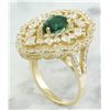 Image 3 : 3.41 CTW Emerald 18K Yellow Gold Diamond Ring