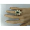 Image 5 : 3.41 CTW Emerald 18K Yellow Gold Diamond Ring