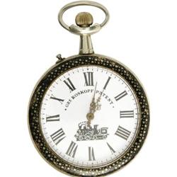Roskopf "Bicyclists" Engraved Large Pocket Watch 