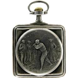 Omega "Golfers" Engraved Pocket Watch 
