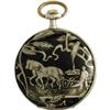 Farming Scenes Engraved Hunter Pocket Watch 