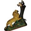 Lion and Two Monkeys Cast Iron Mechanical Bank 