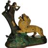 Image 2 : Lion and Two Monkeys Cast Iron Mechanical Bank 