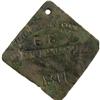 1844 Charleston FRUITERER Slave Hire Badge #68 