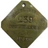 1846 Charleston MECHANIC Slave Hire Badge #239 