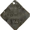 1860 Charleston SERVANT Slave Hire Badge #1237 