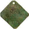 1848 Charleston MECHANIC Slave Hire Badge. Numbe 