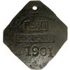 1830 Charleston SERVANT Slave Hire Badge #1901 