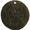 1802 Charleston SERVANT Slave Hire Badge #73 