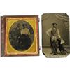 Cased 16th Plate Black Couple and Black Mason 