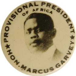Marcus Garvey Portrait Pinback 