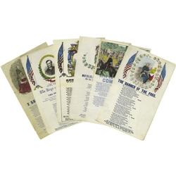 Six Charles Magnus Civil War Songsheets 