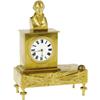 Image 1 : Superb Early Gilt Brass George Washington Clock. 