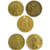 Image 1 : 5 -1824 Andrew Jackson Election Tokens in Brass. 