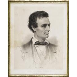 Huge 1860 Abraham Lincoln Campaign Poster Print. 