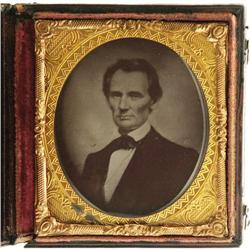 Abraham Lincoln 1/6th Plate Ruby Ambrotype 