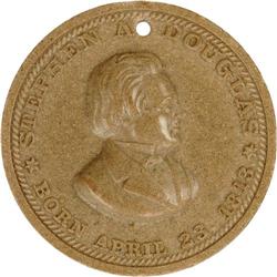 Stephen Douglas 1860 Composition Campaign Medal 