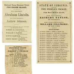 Electoral Tickets,for Lincoln, Taylor, and Scott 