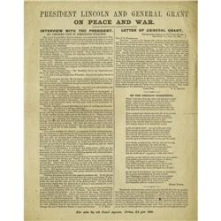 Rare Lincoln Campaign Broadside 