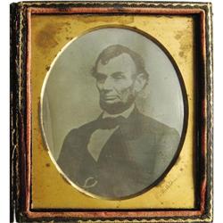 Late 1/6th Plate Daguerreotype of Abe Lincoln 