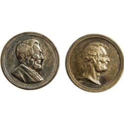 Two Rare Silver 1864 Lincoln Campaign Medalets 