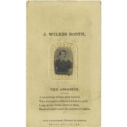 Very Rare John Wilkes Booth Tintype Photograph 