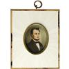 Image 1 : Outstanding Lincoln Portrait Miniature on Ivory. 