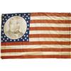 Image 2 : 1884 Grover Cleveland Cotton Cloth Campaign Flag 