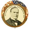 Image 1 : 2 1/8" William McKinley Button with Steel Advert 