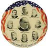 Image 1 : 3" Button Picturing President McKinley and Cab. 