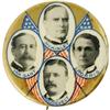Image 1 : Scarce 1900 McKinley-Roosevelt Quadragate 1 1/4" 