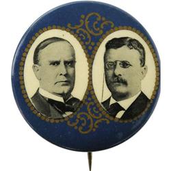 McKinley-Roosevelt Jugate Button 1 3/4" 