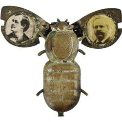 1896 Bryan and Sewall Mechanical Silver Bug Pin 