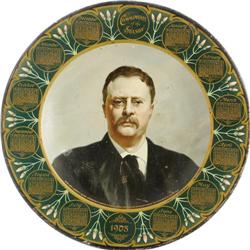 Theodore Roosevelt Litho Tin Plate-Calendar 