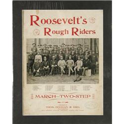 Fabulous "Roosevelt's Rough Riders" Sheet Music. 
