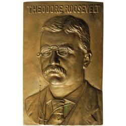 Scarce 1900 Teddy Roosevelt Bronze Plaque 