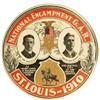 Image 1 : St. Louis G.A.R. Button with Gov. Hadley 