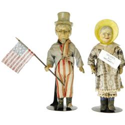 Suffrage and Uncle Sam Patriotic Figures 