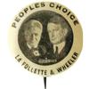 Image 1 : 1" La Follete and Wheeler Jugate Pinback Button. 