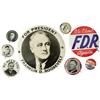 Image 1 : Fine Franklin D. Roosevelt Button Collection 16 