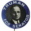 Image 1 : Harry Truman for U.S. Senator 7/8" Button. 