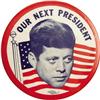 Image 1 : Exceptionally Attractive 4" JFK Button A candid 