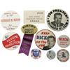 A Fine Selection of Ten Richard Nixon Buttons. 