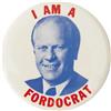 Image 1 : Key Gerald Ford "Fordocrat" Pinback Button. 