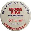 Image 1 : Scarce George Bush 1987 Announcement Button 