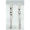 Image 5 : 2.00 CTW 18K White Gold Diamond Hoop Earrings